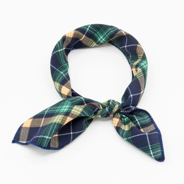 bandana à carreaux verts