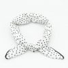bandana femme blanc à pois noirs