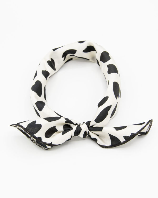 bandana femme blanc à taches noires