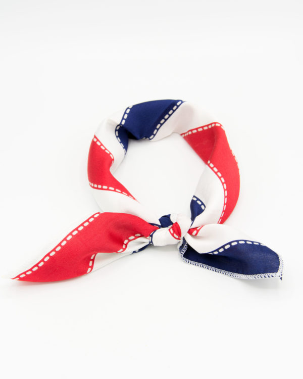 Bandana femme bleu blanc rouge