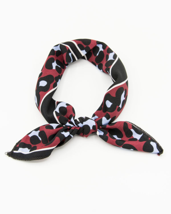 bandana femme rouge à taches noires