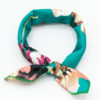 Bandana femme turquoise à fleurs