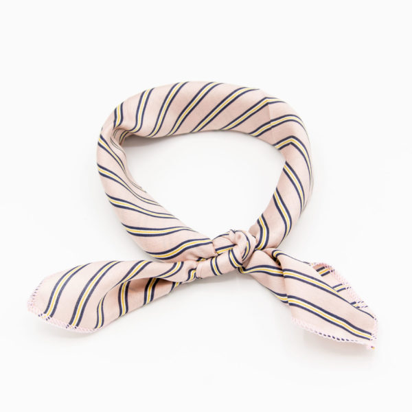 bandana foulard rose à rayures