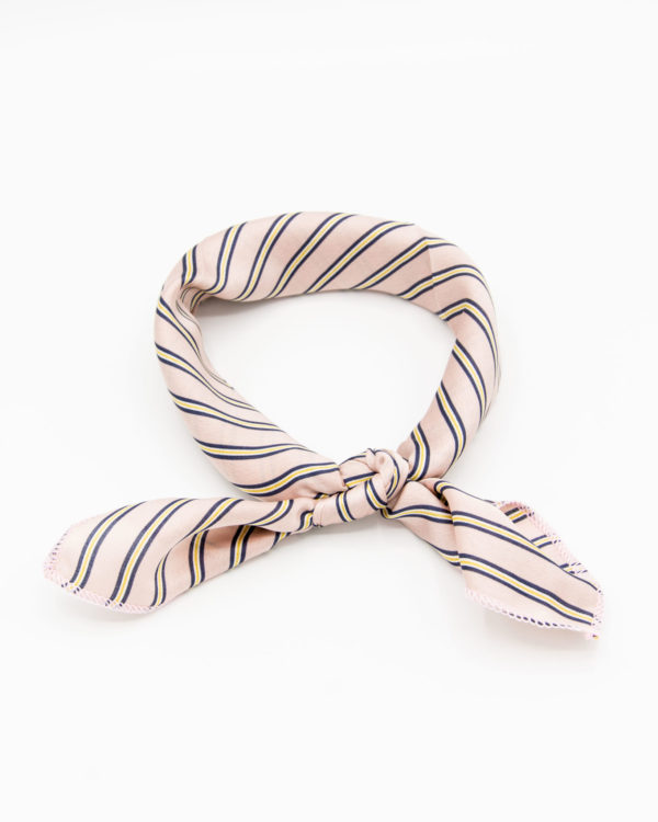 bandana foulard rose à rayures