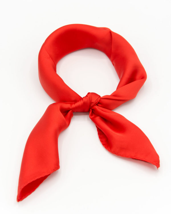 bandana foulard soie rouge
