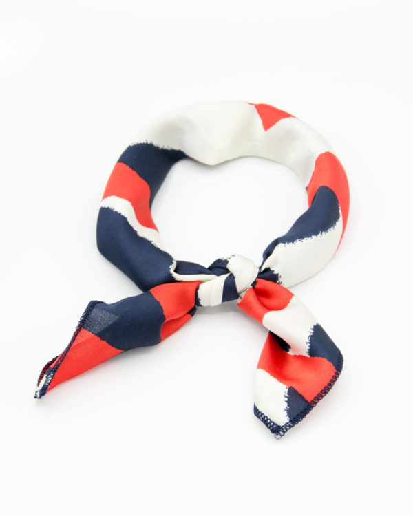 bandana bleu blanc rouge satin