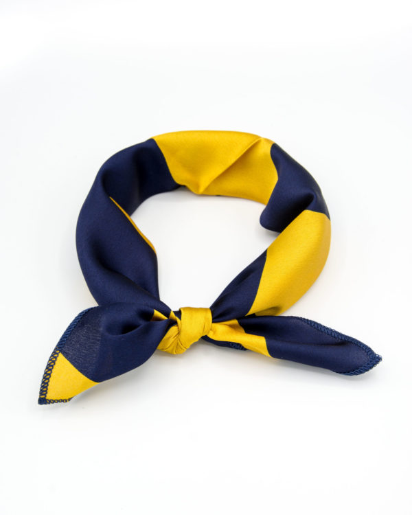 bandana bleu marine et jaune