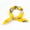 bandana femme jaune à fleurs blanches
