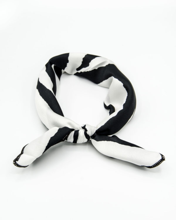 bandana foulard blanc et noir