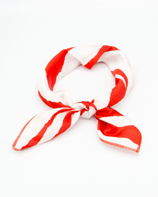 Bandana foulard rouge et blanc