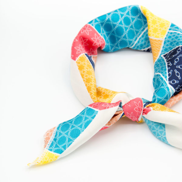 bandana pour femme géométrique multicolore