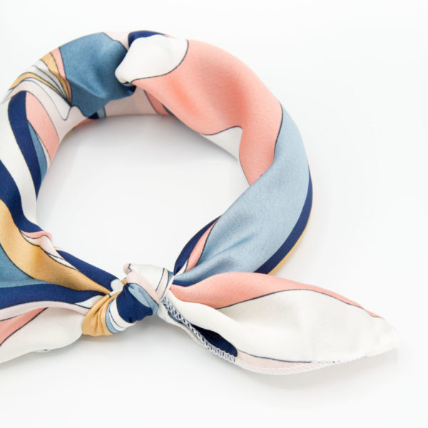 Bandana rose gris bleu