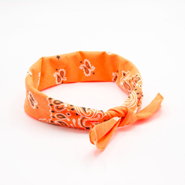 bandana orange pour homme à motif paisley