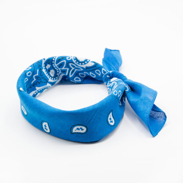 bandana bleu pour homme ou femme avec paisley