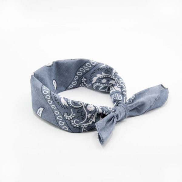 bandana gris paisley pour homme ou femme