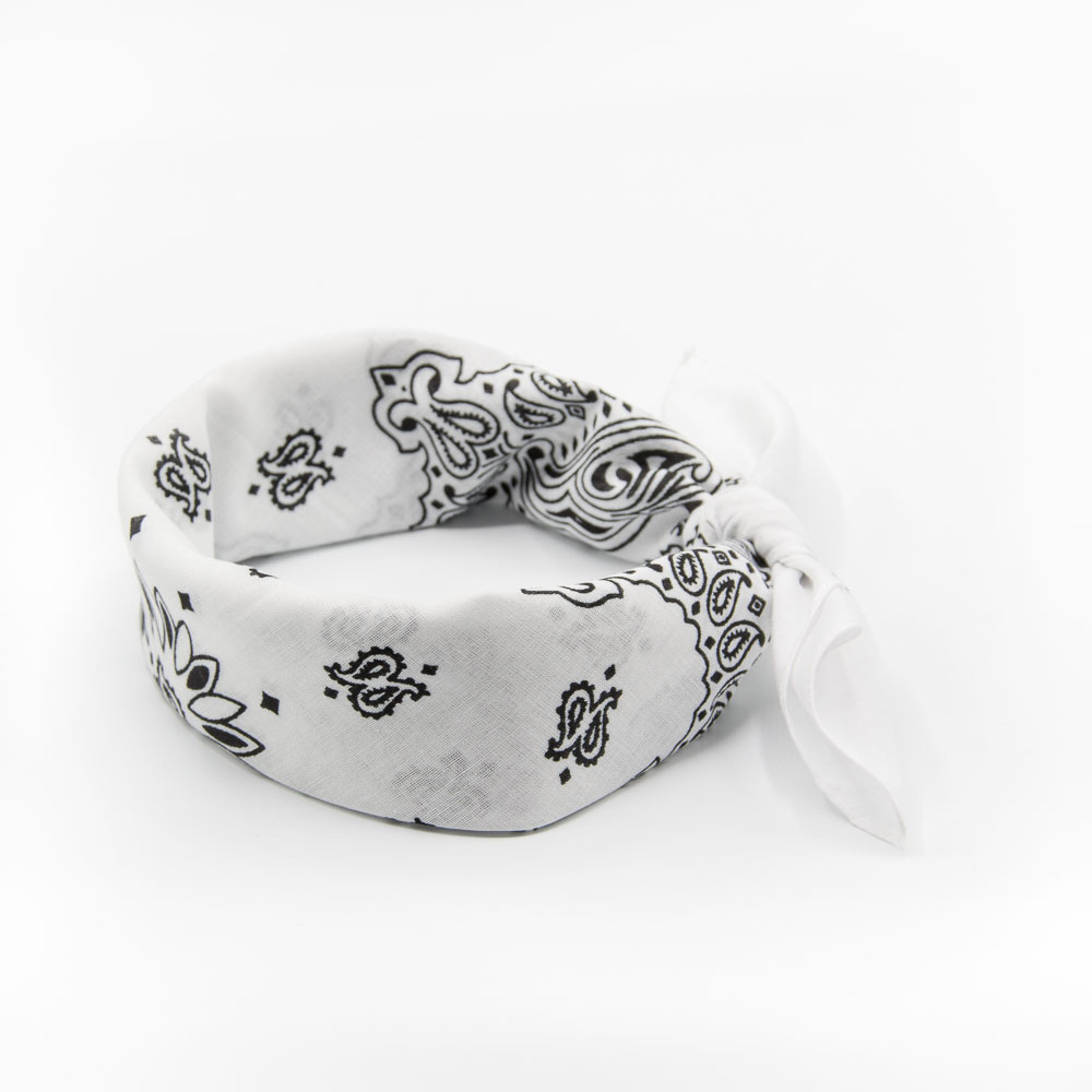 Bandana Homme ou Femme paisley blanc - Bandana Avenue