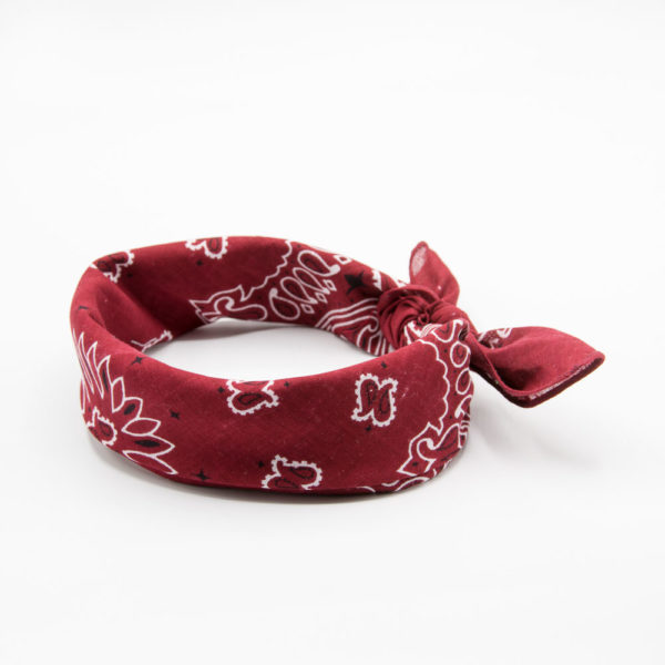 bandana homme rouge bordeaux à motif paisley