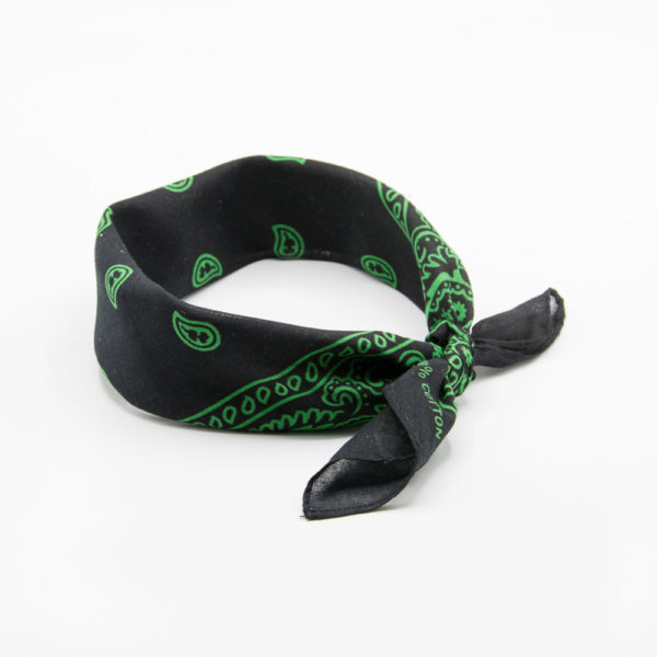 bandana noir et vert