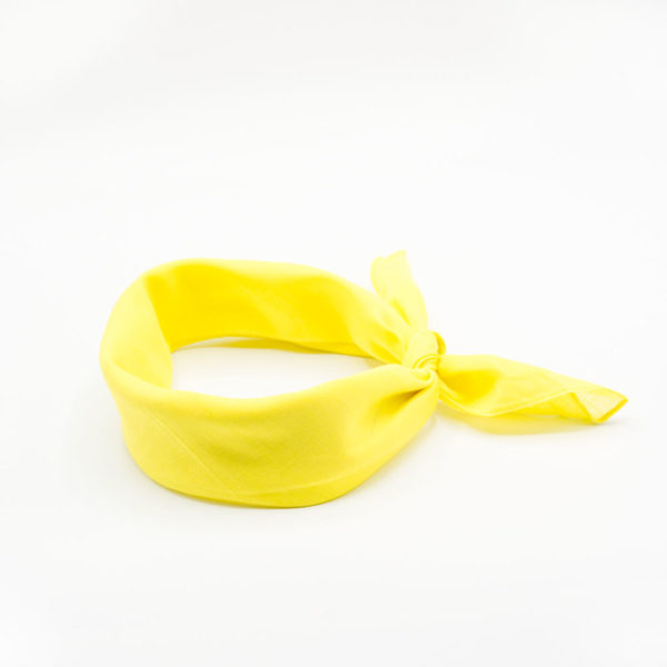 bandana jaune uni en coton