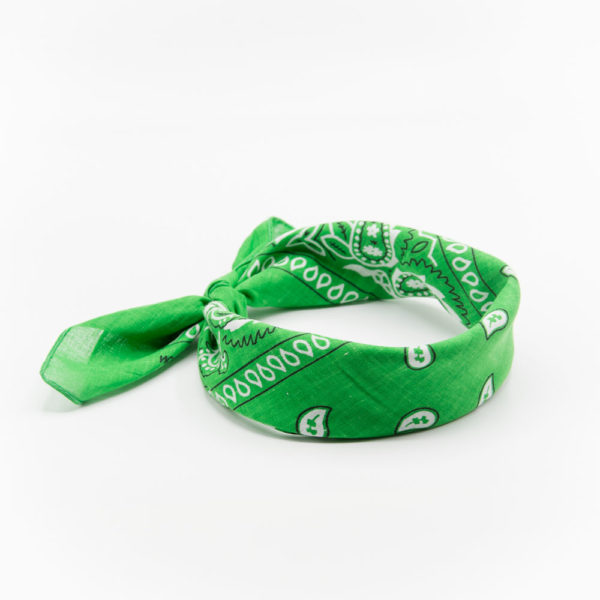 bandana vert à motif paisley pour homme et femme