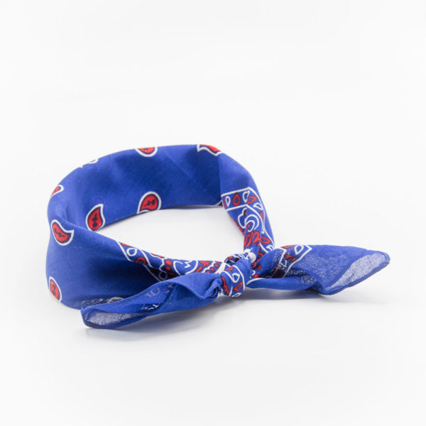 bandana bleu et rouge