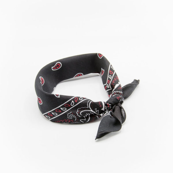 bandana rouge et noir paisley pour homme