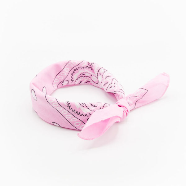 bandana rose clair pour femme à motif paisley