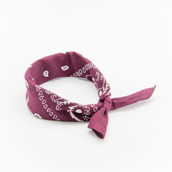 bandana rouge bordeaux paisley classique