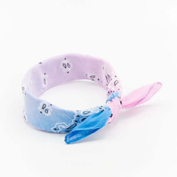 bandana à dégradé rose et bleu