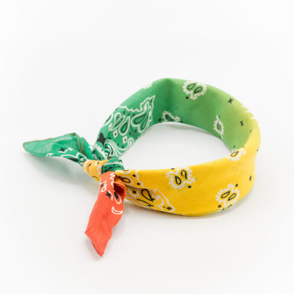 bandana jaune orange et vert