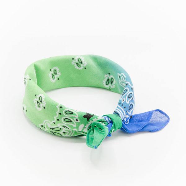 bandana avec un dégradé bleu et vert