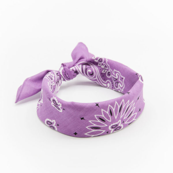 Bandana Homme ou Femme à motif paisley alternatif mauve