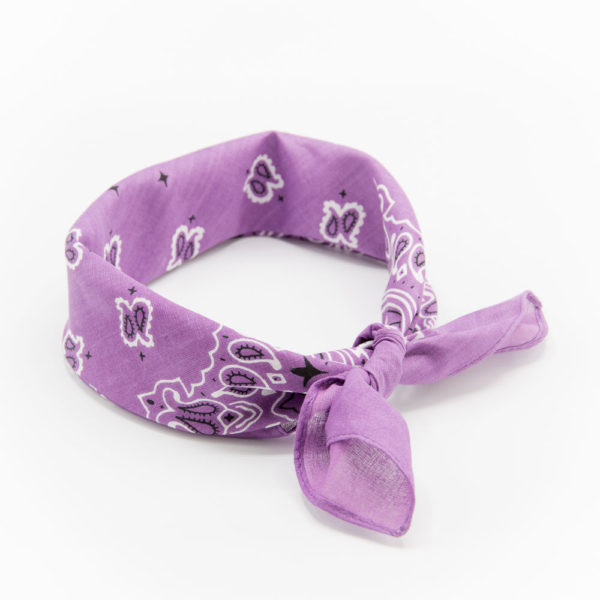 Bandana motif paisley alternatif mauve 2