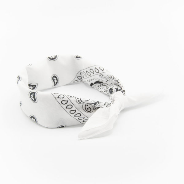 Bandana homme ou femme paisley blanc