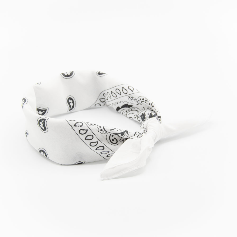 Bandana Homme ou Femme paisley blanc - Bandana Avenue