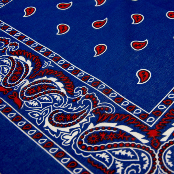 bandana bleu et rouge pour homme ou femme