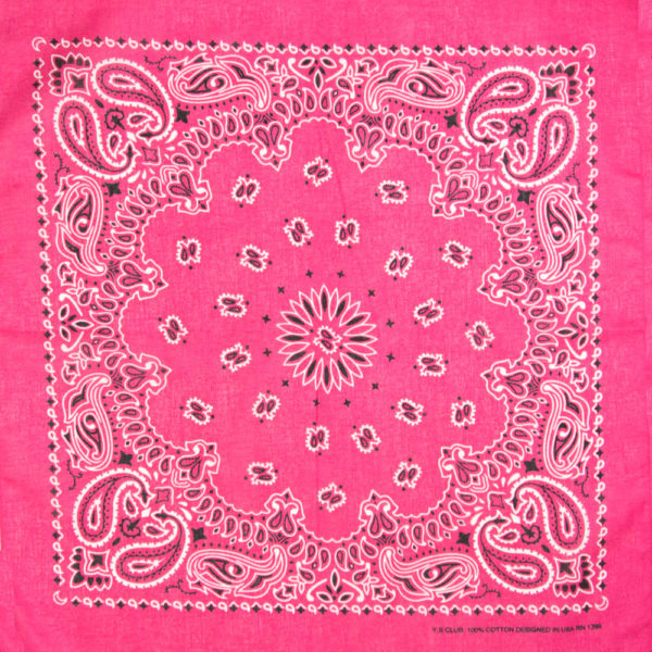 bandana femme rose à imprimé paisley soleil