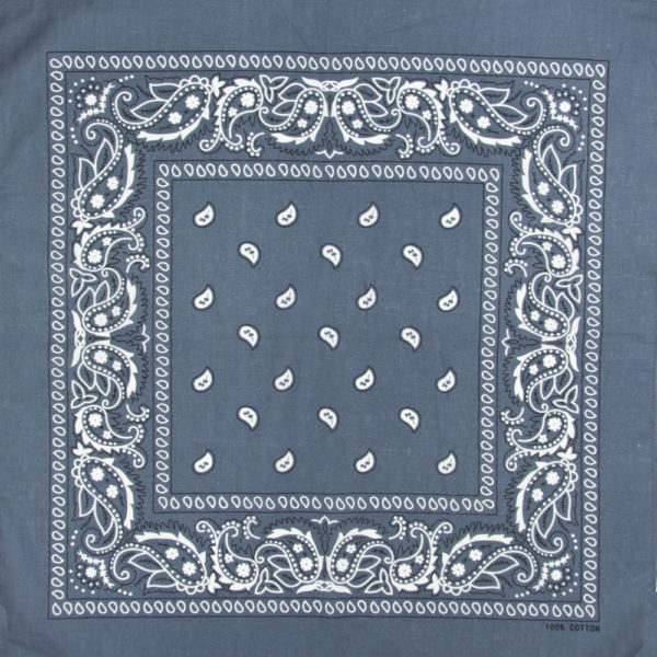 bandana gris à motif paisley