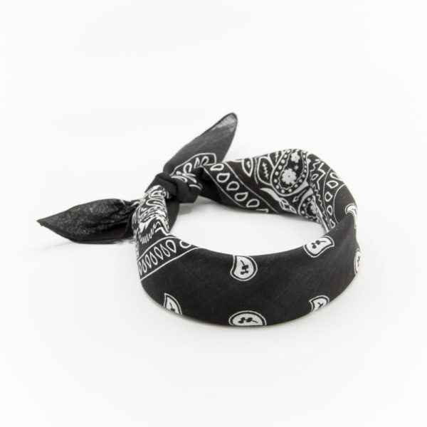 bandana homme ou femme noir paisley