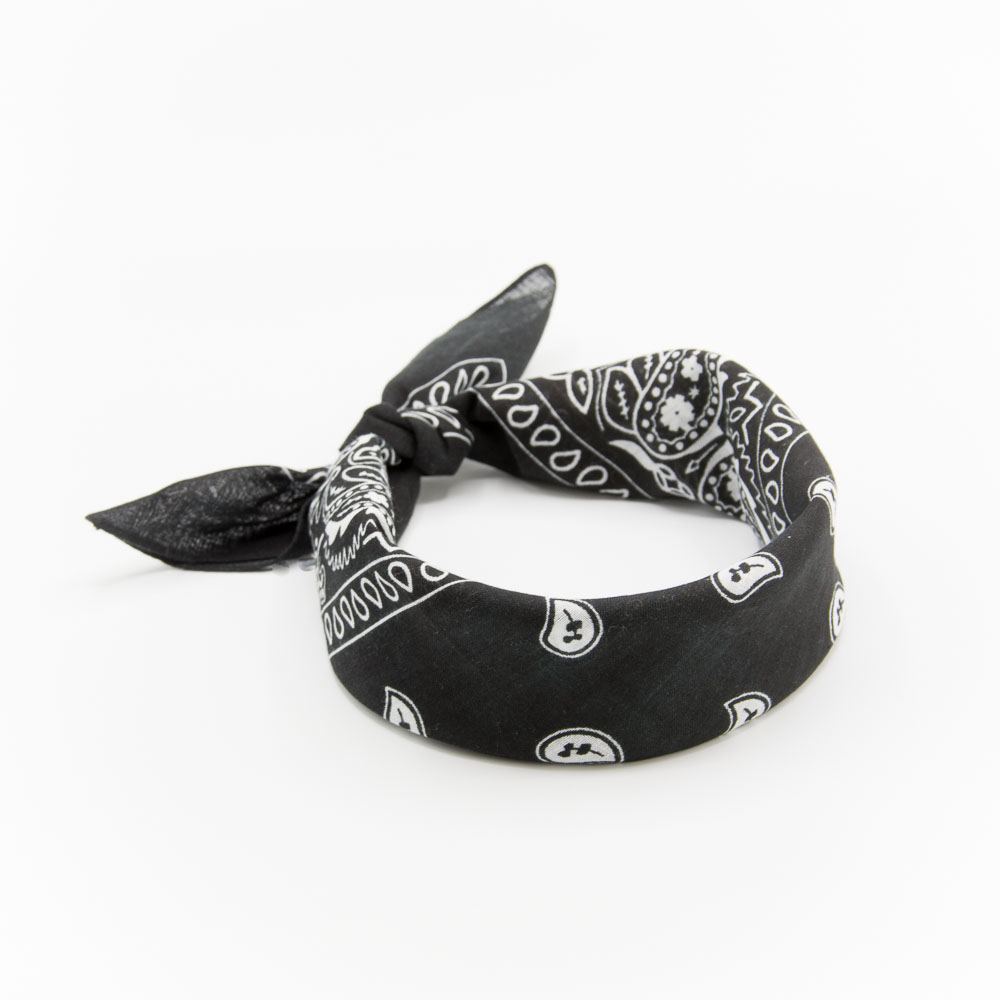 Bandana Homme ou Femme paisley noir - Bandana Avenue