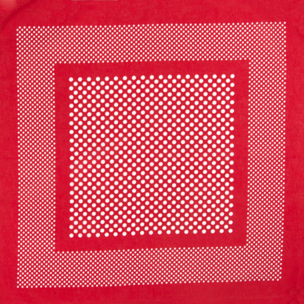 bandana homme ou femme rouge à pois blancs 3