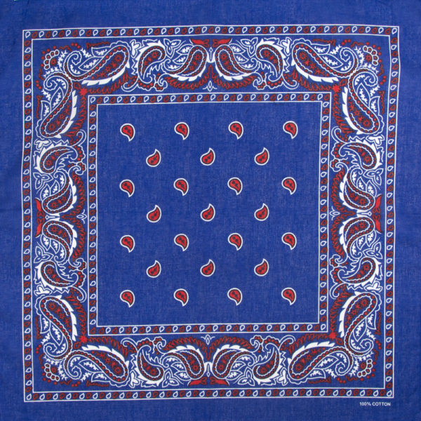 bandana homme rouge et bleu