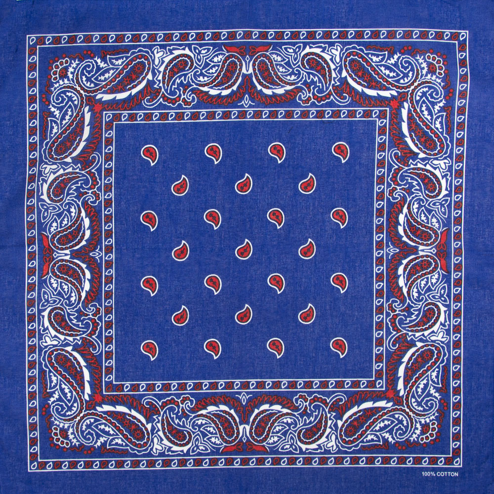 Bandana rouge et bleu