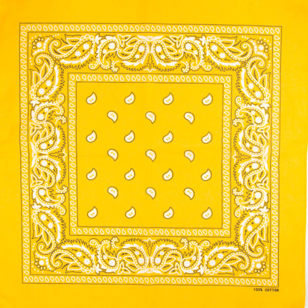 bandana orange clair pour homme ou femme à tissu paisley
