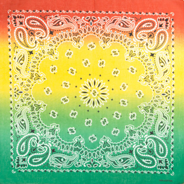 bandana orange vert jaune pour homme et femme