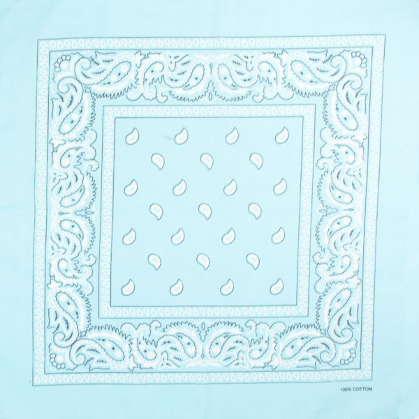 bandana paisley bleu clair pour homme ou femme