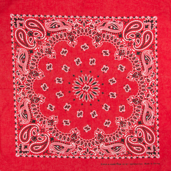 bandana rouge à motif paisley pour homme ou femme