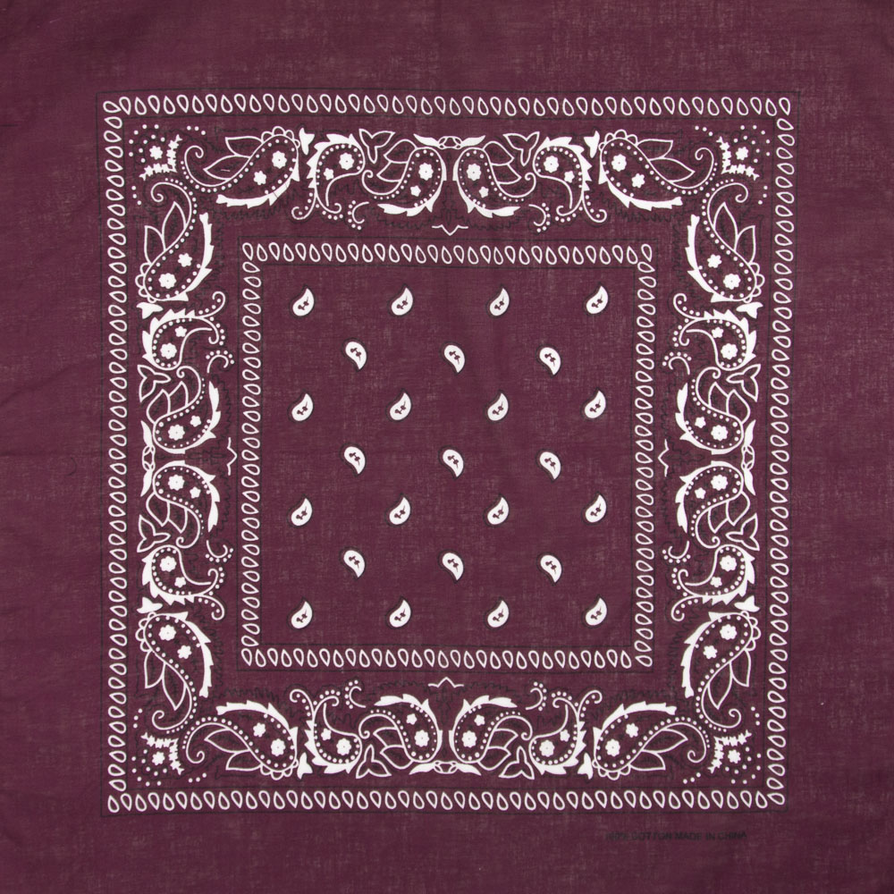 Bandana rouge bordeaux à motif paisley - Bandana Avenue