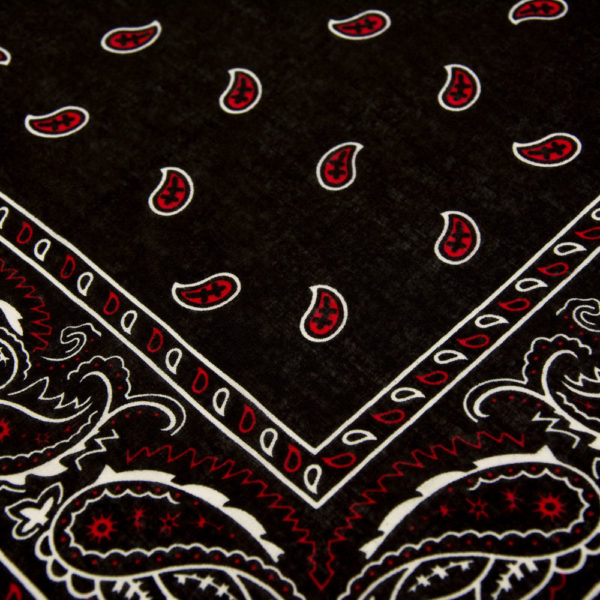 bandana rouge et noir paisley pour homme ou femme