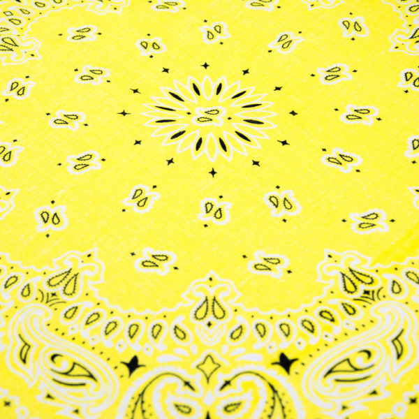 bandana unisexe à motif paisley jaune soleil